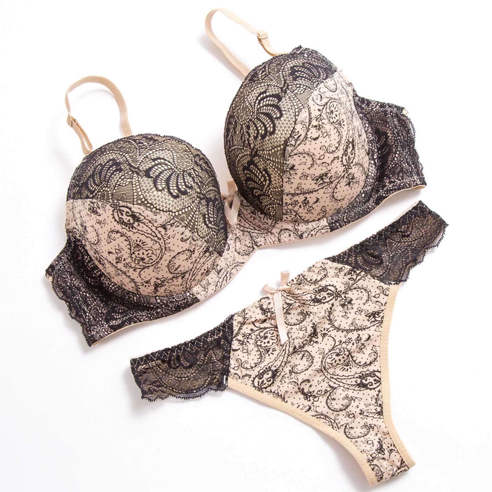 Womens Lingerie Underwire Cute Clearance Fashion Lace Underwear Pajamas Embroidered Ladies Steel Rings Intimates Set